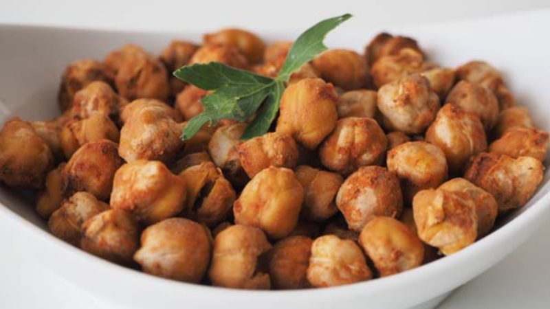 Snack de garbanzos al horno